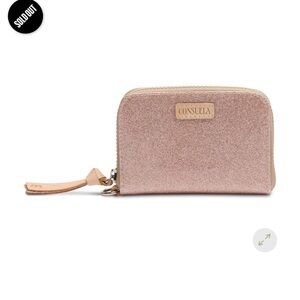 Consuela Zippy wallet Emery gold glitter  BRAND NEW IN UNOPENED PACKAGING W TAGS